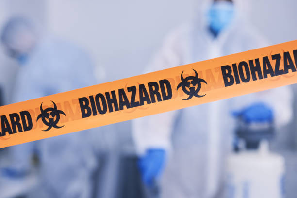Professional Biohazard Cleanup technician working in Alto, MI